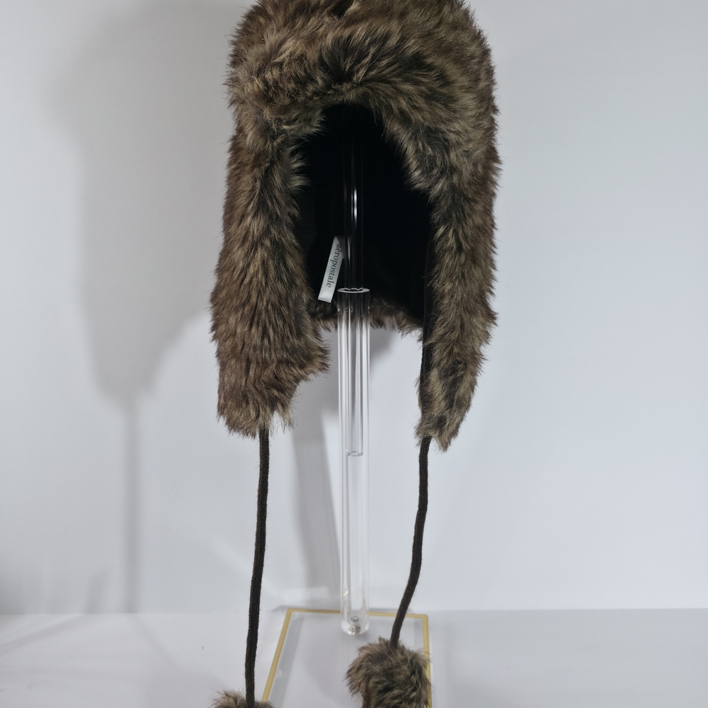 Aeropostale Faux Fur Trapper Hat, One Size